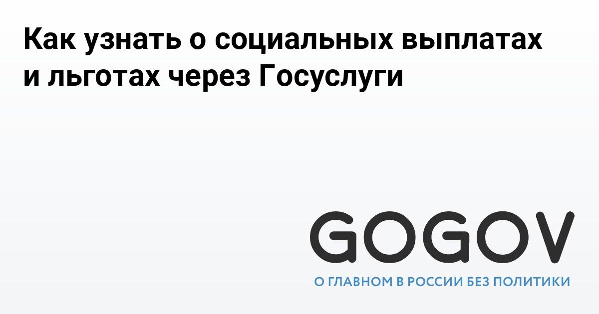 Как узнать о социальных выплатах и льготах через Госуслуги: все способы ...
